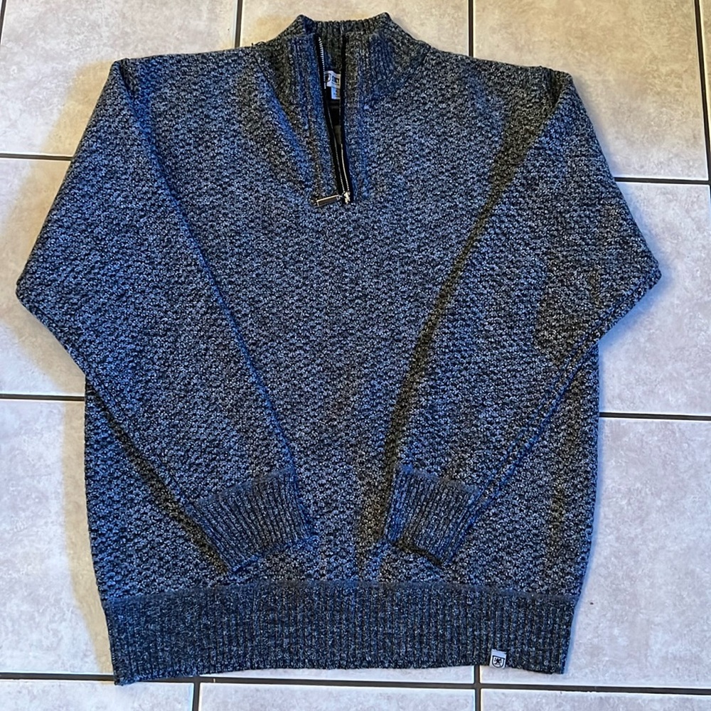 Stacy Adams 3/4 zipper adorable sweater XL